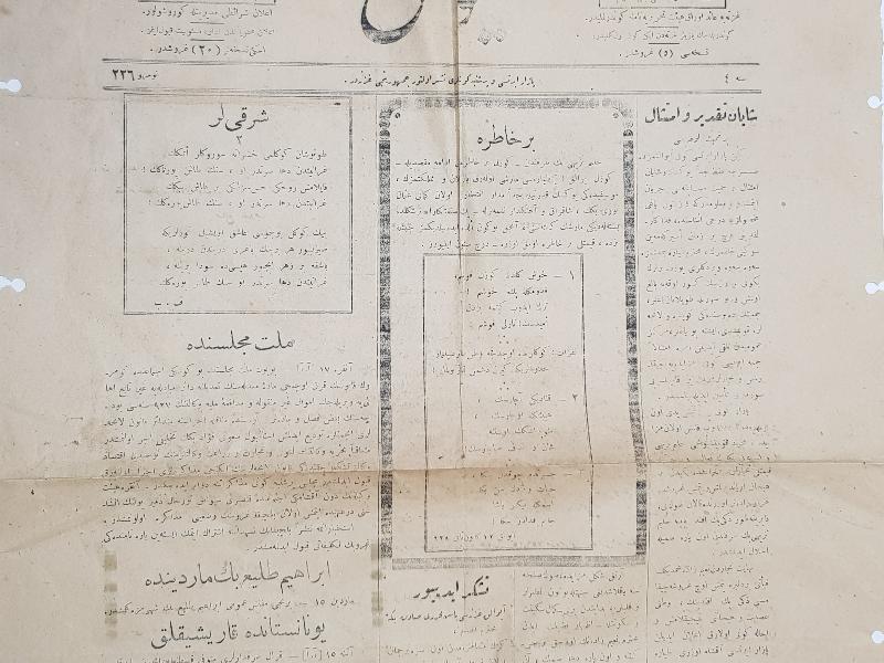 OSMANLICA AYVALIK GAZETESİ