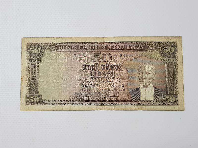 5. EMİSYON 50 LİRA KAĞIT PARA