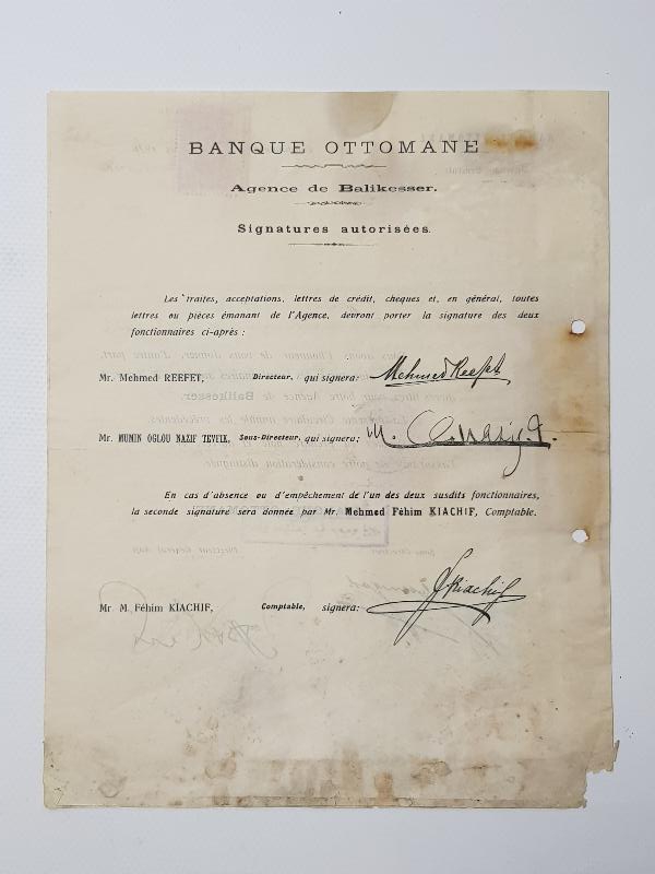 OSMANLICA 1926 TARİHLİ OSMANLI BANKASI EVRAK