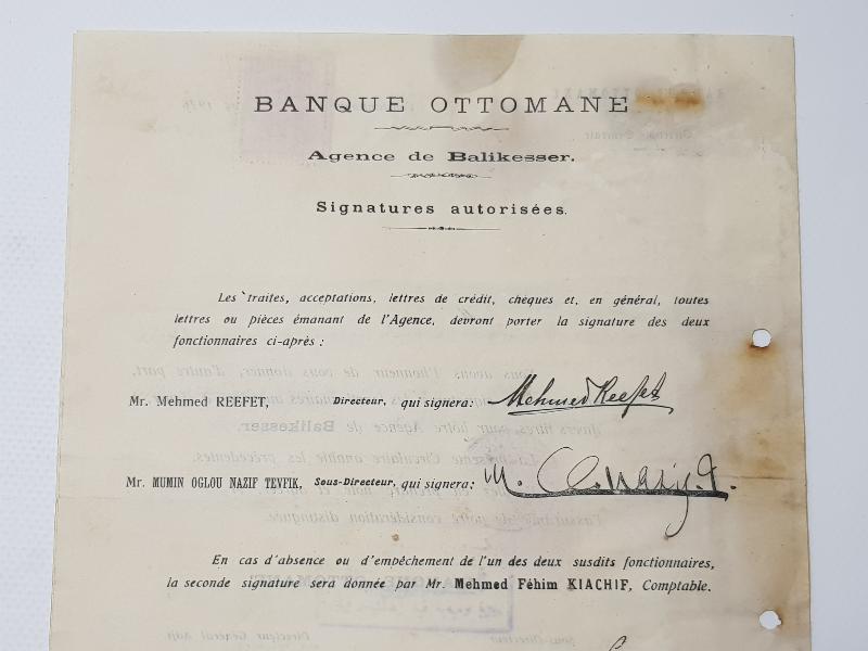 OSMANLICA 1926 TARİHLİ OSMANLI BANKASI EVRAK