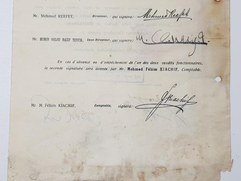 OSMANLICA 1926 TARİHLİ OSMANLI BANKASI EVRAK