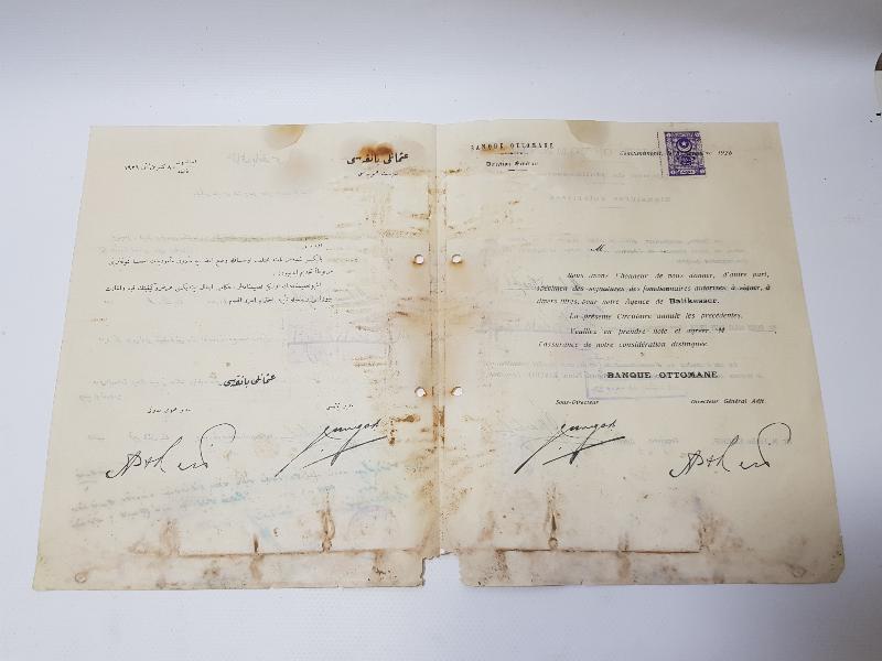 OSMANLICA 1926 TARİHLİ OSMANLI BANKASI EVRAK