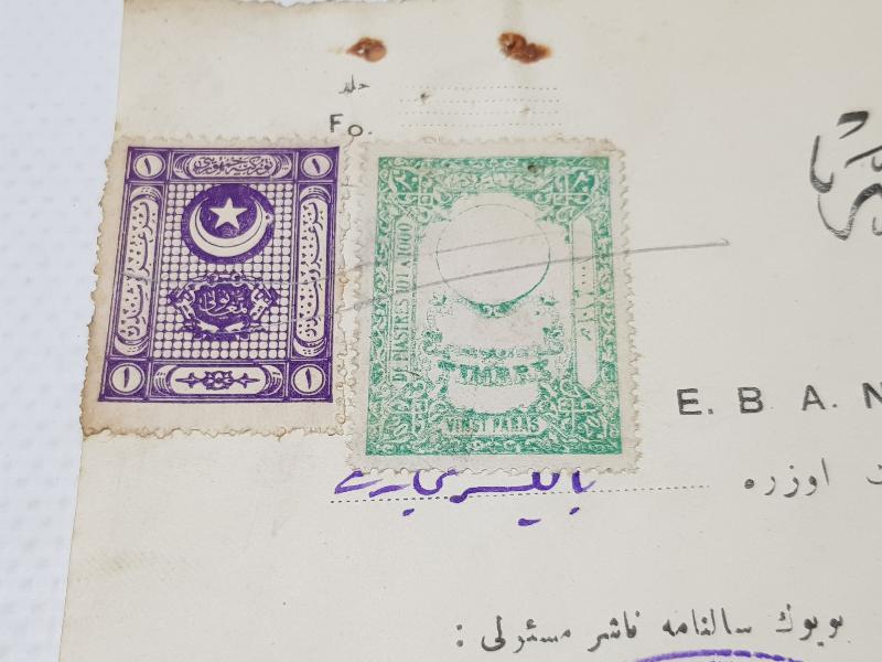 OSMANLICA BÜYÜK SALNAME MAKBUZU