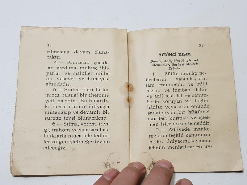 1931 CUMHURİYET HALK FIRKASI PROGRAMI