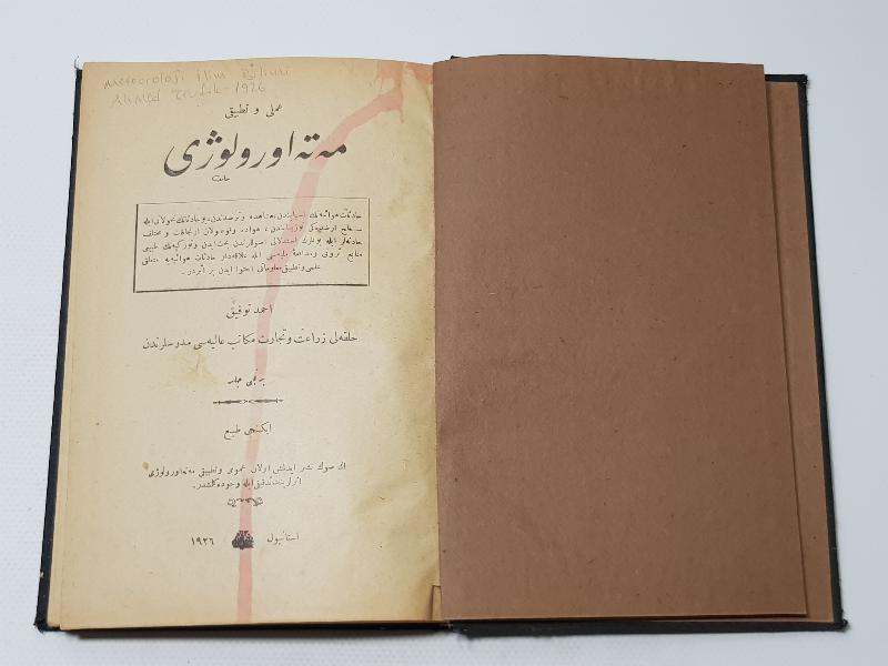 OSMANLICA KİTAP: METEOROLOJİ