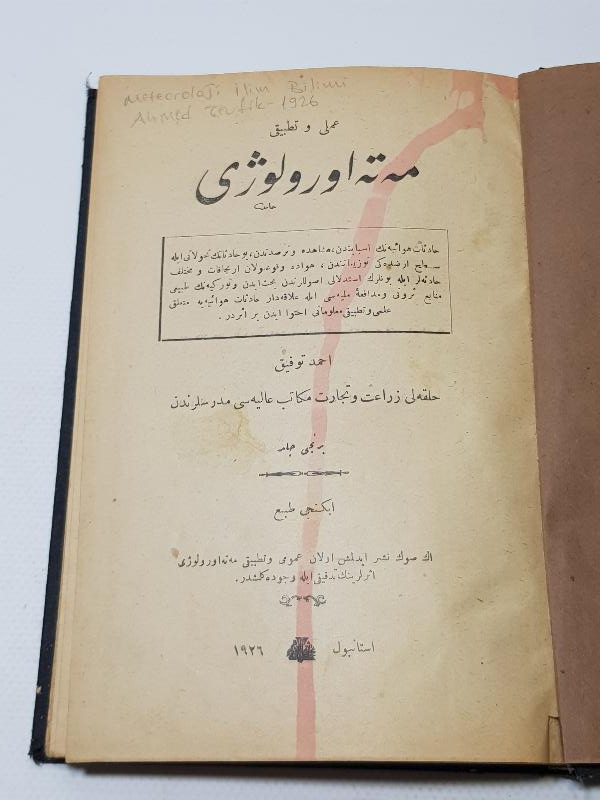 OSMANLICA KİTAP: METEOROLOJİ