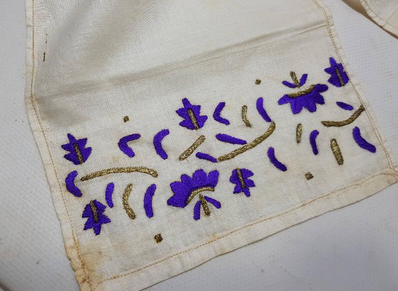 OSMANLI DÖNEMİ ALTIN SIRMA VE İPEK İŞLEMELİ UÇKUR