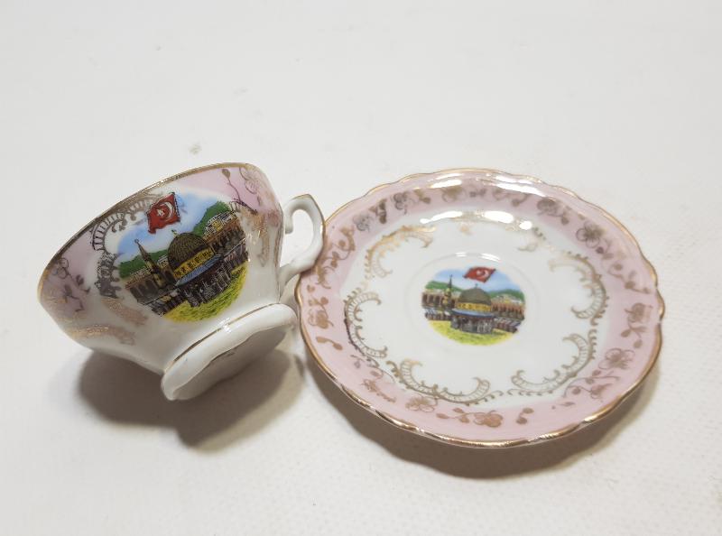 OSMANLI DÖNEMİ MESCİD-İ NEBİ GÖRSELLİ KAHVE FİNCANI