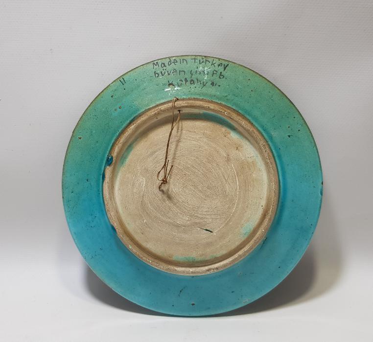 BURSA YEŞİL TÜRBE RESİMLİ KÜTAHYA TABAK