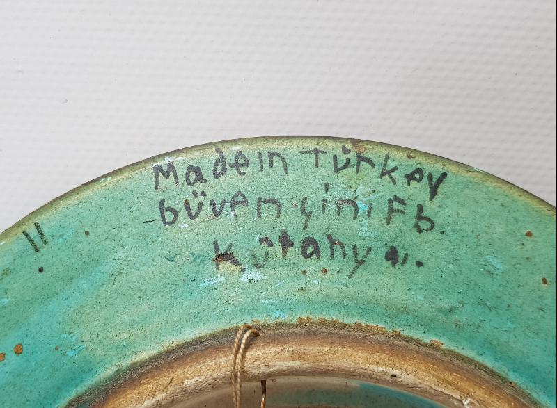 BURSA YEŞİL TÜRBE RESİMLİ KÜTAHYA TABAK