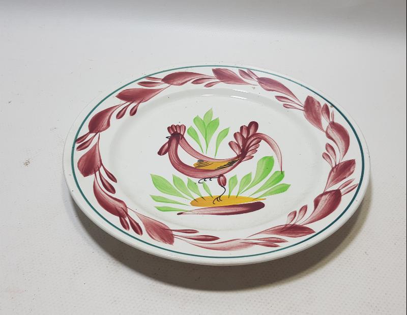 OSMANLI DÖNEMİ HOROZLU PORSELEN TABAK