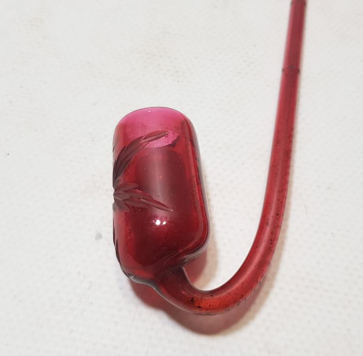 OSMANLI DÖNEMİ ÇEKOSLAVAK BOHEM CAM PİPO