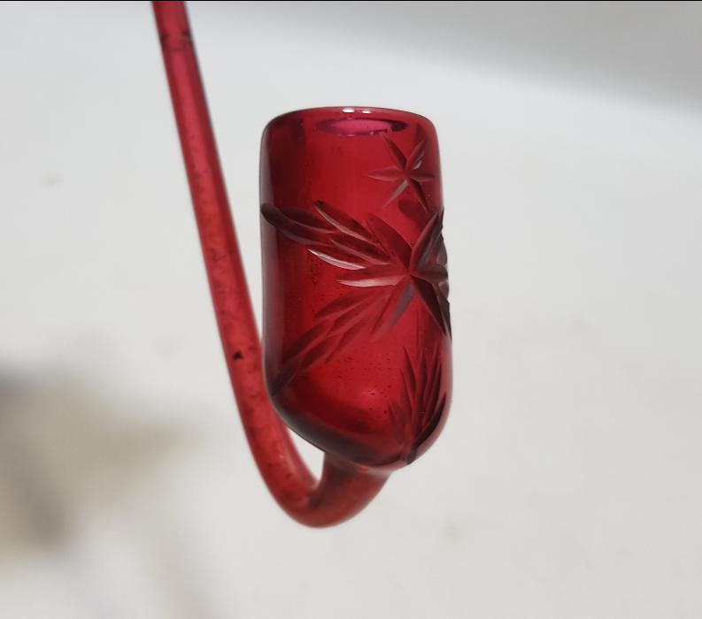 OSMANLI DÖNEMİ ÇEKOSLAVAK BOHEM CAM PİPO