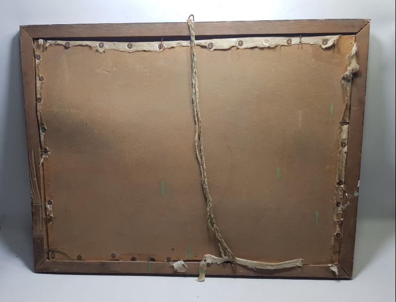 OSMANLI DÖNEMİ DEVE GÜREŞİ TEMALI EL BOYAMA İPEK PANO