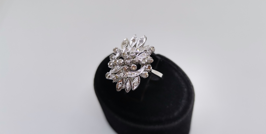 PIRLANTA TAŞLI KARMA SARMAŞIK MODELİ YÜZÜK