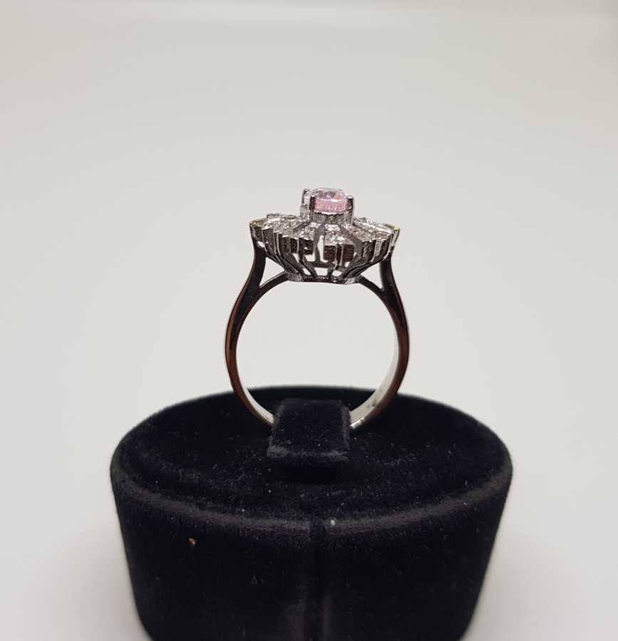 ROSE KUVARS VE PIRLANTA TAŞLI PIRLANTA YÜZÜK