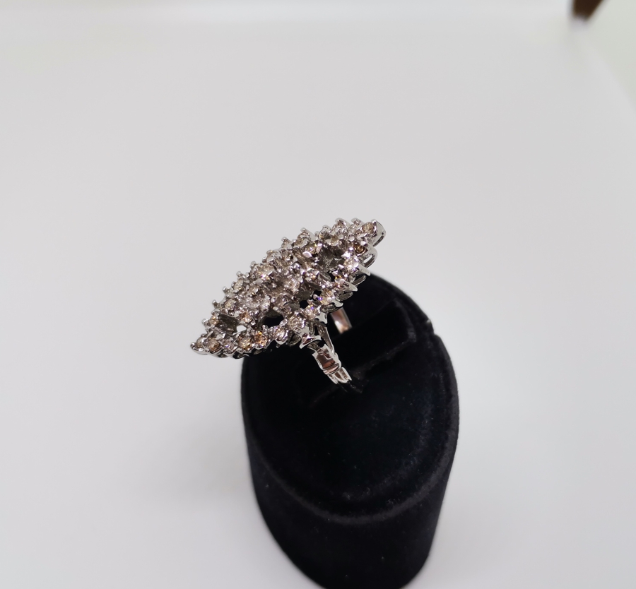 SERPME MEKİK MODELİ PIRLANTA TAŞLI YÜZÜK