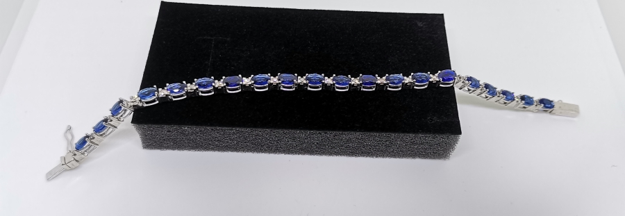 SAFİR VE PIRLANTA TAŞLI BİLEKLİK