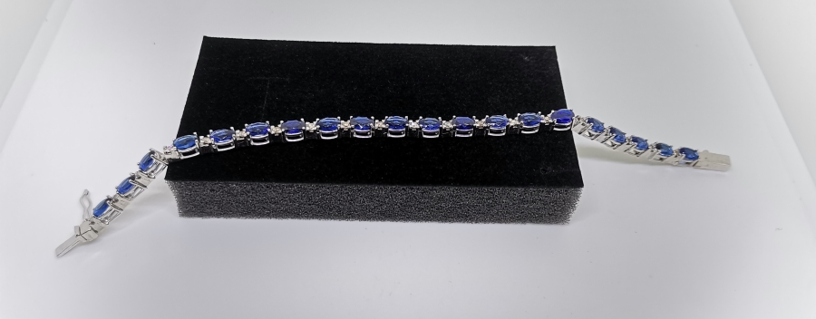 SAFİR VE PIRLANTA TAŞLI BİLEKLİK