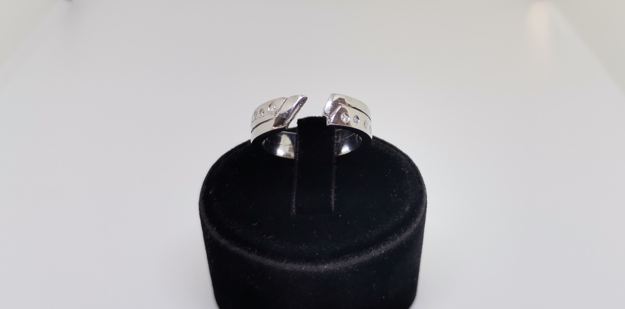 AÇIK ALYANS MODEL PIRLANTA TAŞLI YÜZÜK