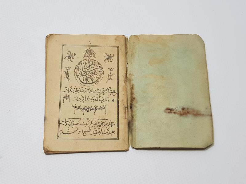 1896 TARİHLİ OSMANLICA CEP TAKVİMİ