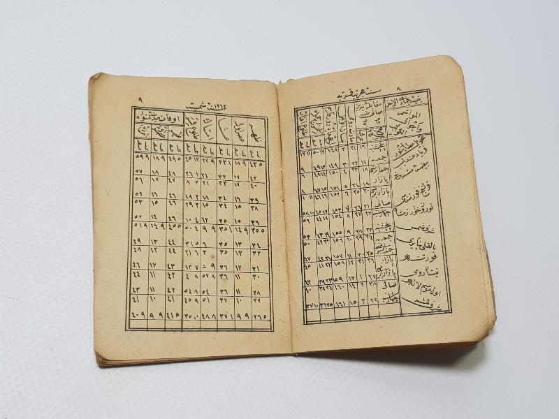 1896 TARİHLİ OSMANLICA CEP TAKVİMİ