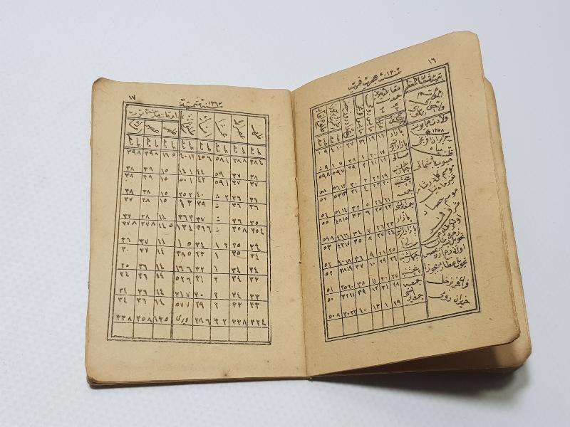 1896 TARİHLİ OSMANLICA CEP TAKVİMİ