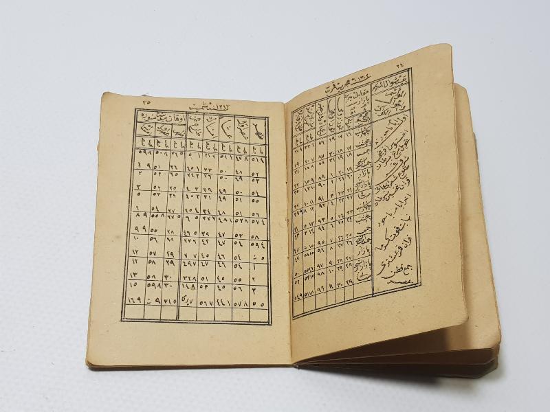 1896 TARİHLİ OSMANLICA CEP TAKVİMİ