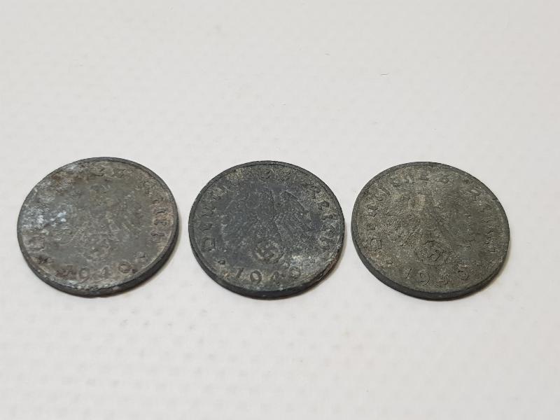 2. DÜNYA SAVAŞI NAZİ ALMANYASI 10 PFENNIG PARA LOTU