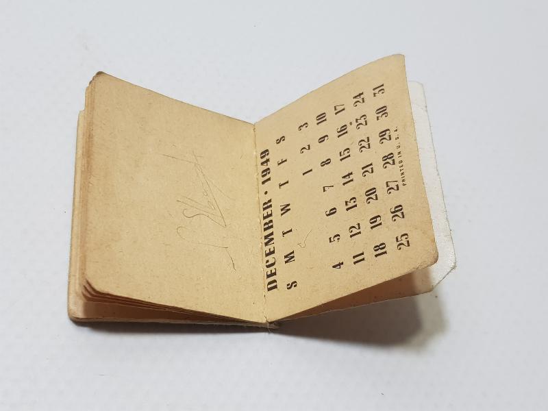 1949 TARİHLİ MİNİ TAKVİM