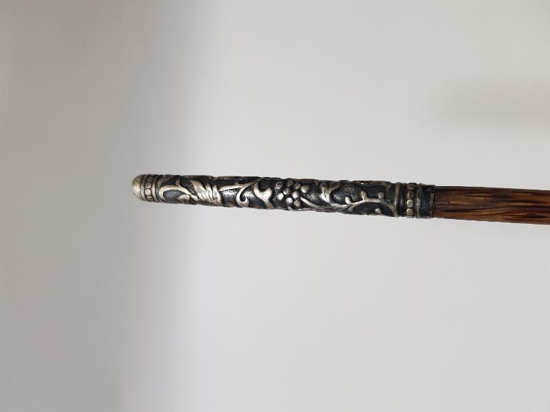 OSMANLI DÖNEMİ GÜMÜŞ SAPLI AHŞAP OKUMA ÇUBUĞU