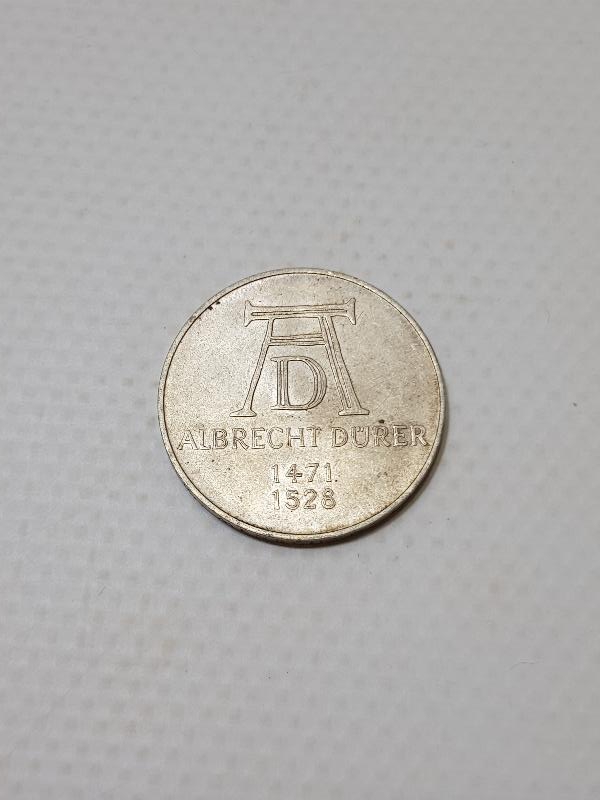 1971 ALMANYA GÜMÜŞ 5 MARK ALBRECHT DÜRER HATIRA PARA