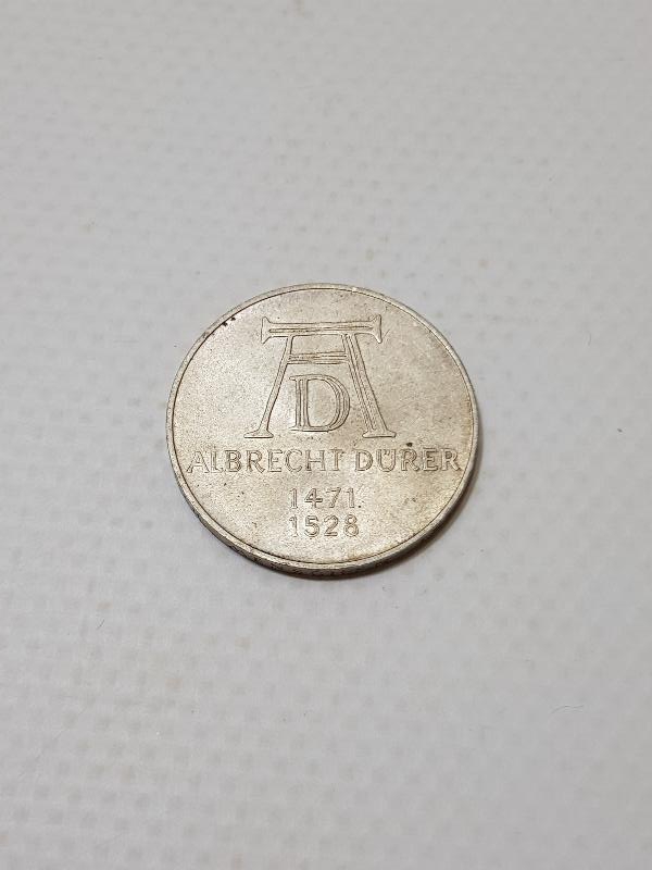 1971 ALMANYA GÜMÜŞ 5 MARK ALBRECHT DÜRER HATIRA PARA