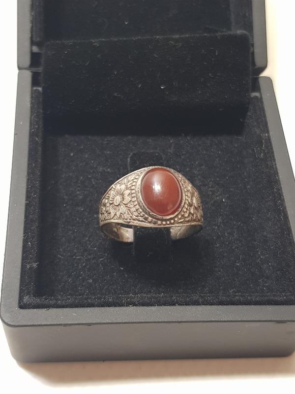 ANTİKA AKİK TAŞLI GÜMÜŞ YÜZÜK