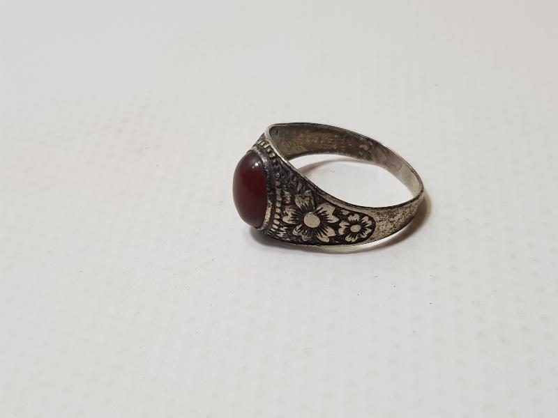 ANTİKA AKİK TAŞLI GÜMÜŞ YÜZÜK