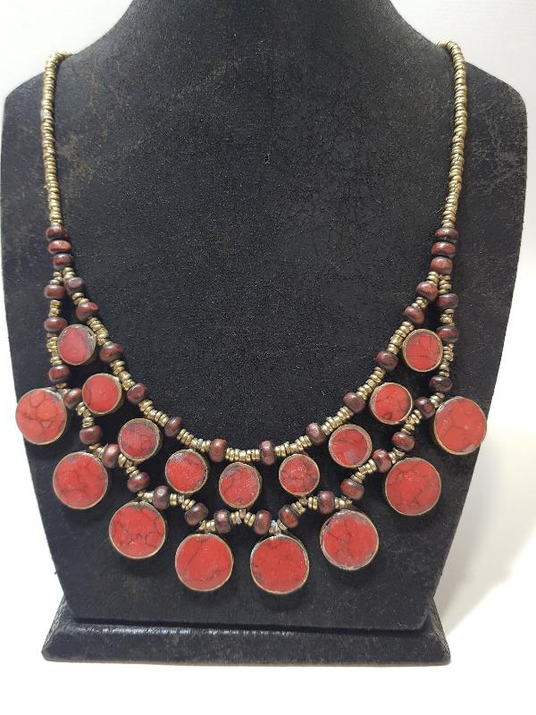 DOĞAL TAŞLI ANTİKA TÜRKMEN TAKISI