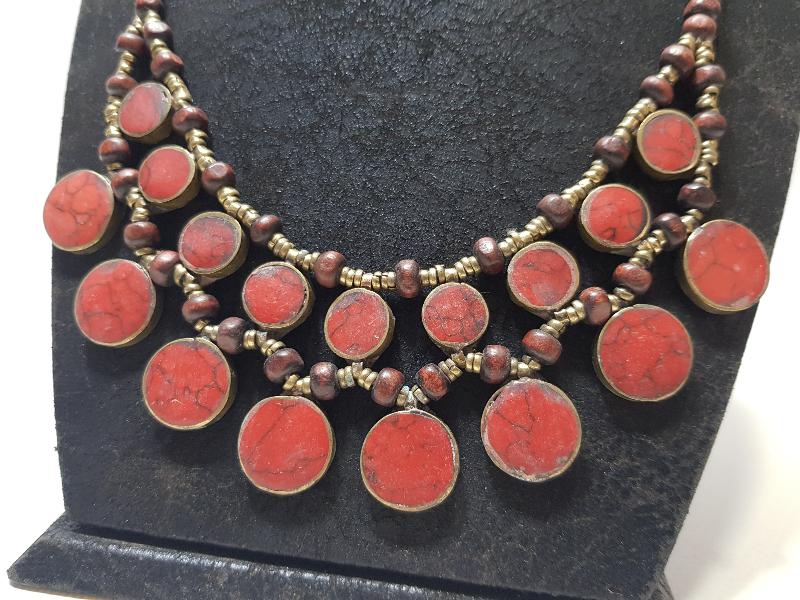 DOĞAL TAŞLI ANTİKA TÜRKMEN TAKISI