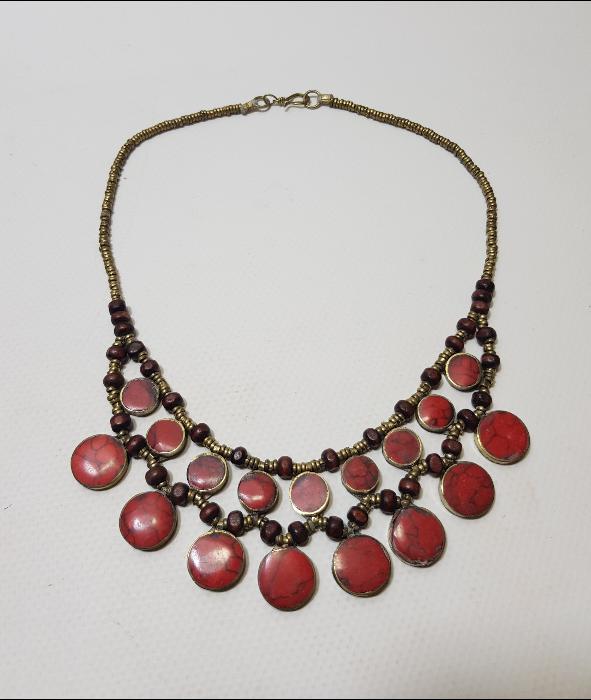 DOĞAL TAŞLI ANTİKA TÜRKMEN TAKISI