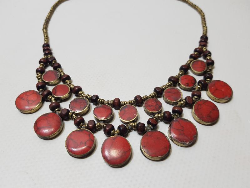 DOĞAL TAŞLI ANTİKA TÜRKMEN TAKISI