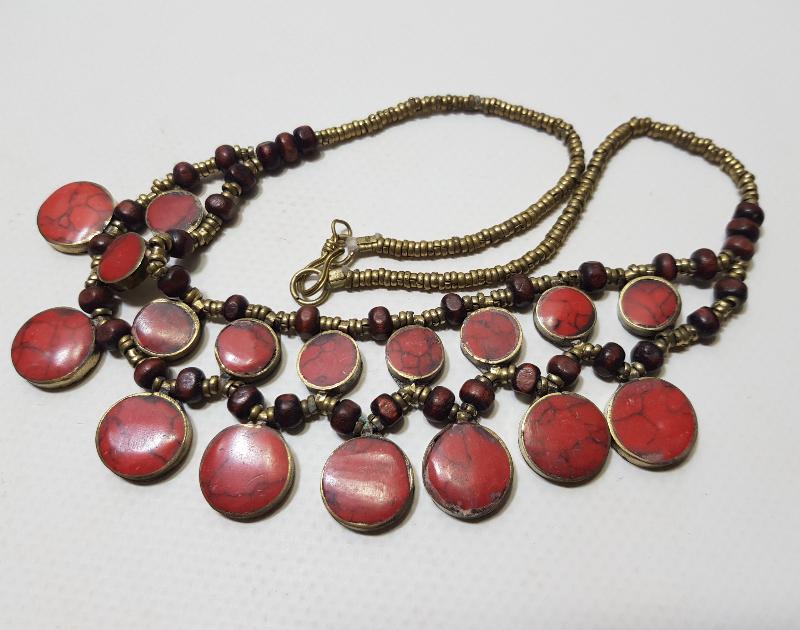 DOĞAL TAŞLI ANTİKA TÜRKMEN TAKISI