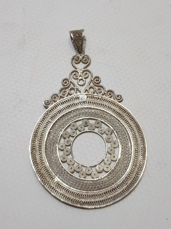 TELKARİ İŞÇİLİKLİ BÜYÜK BOY KOLYE UCU