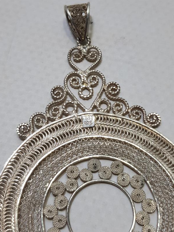 TELKARİ İŞÇİLİKLİ BÜYÜK BOY KOLYE UCU