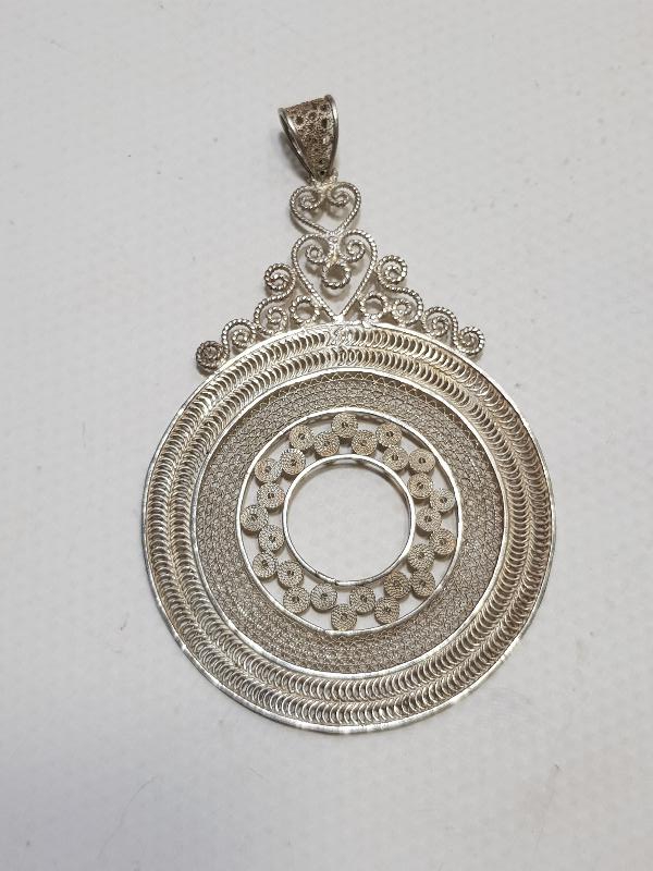 TELKARİ İŞÇİLİKLİ BÜYÜK BOY KOLYE UCU