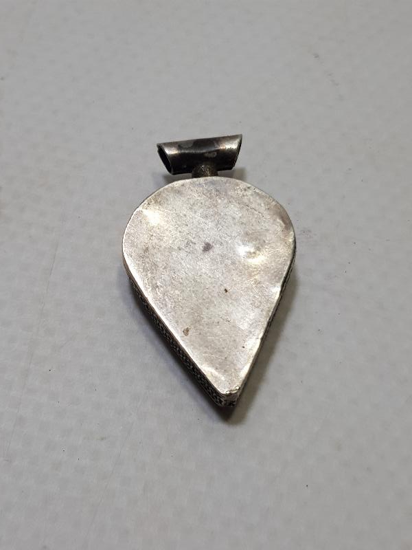 LAPİS LAZULİ TAŞLI GÜMÜŞ KOLYE UCU