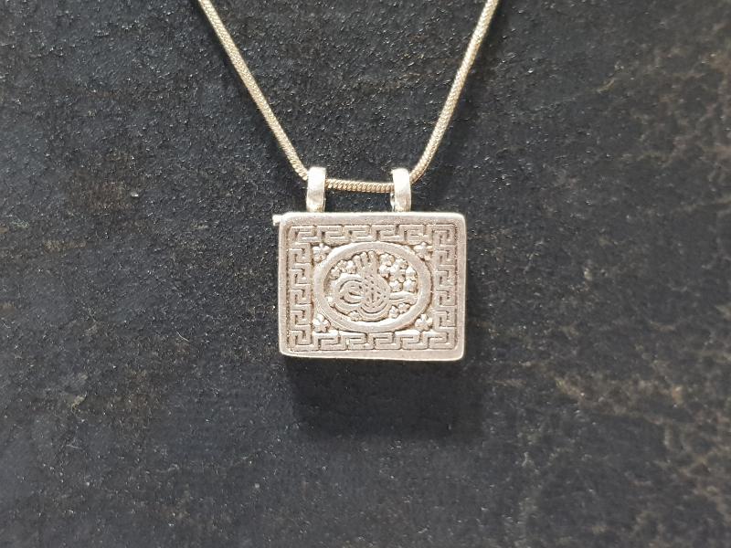 OSMANLI TUĞRALI GÜMÜŞ KOLYE