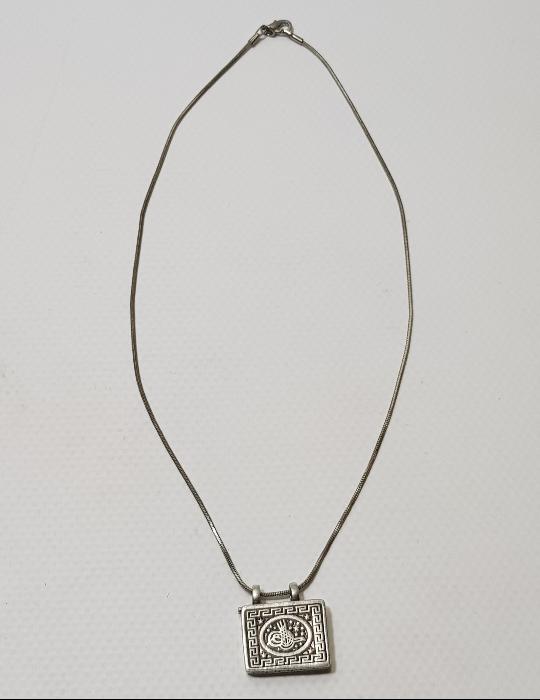 OSMANLI TUĞRALI GÜMÜŞ KOLYE