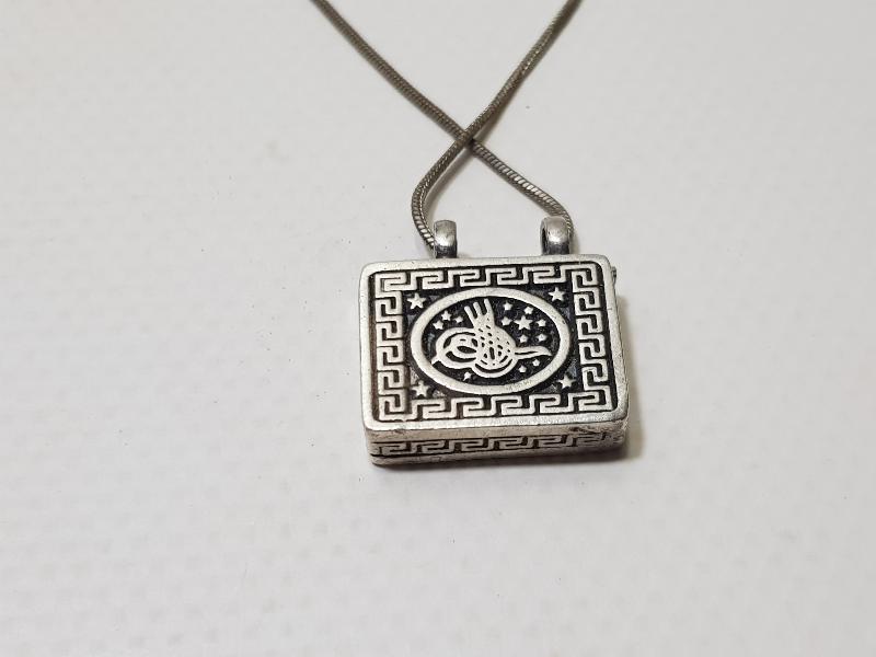 OSMANLI TUĞRALI GÜMÜŞ KOLYE