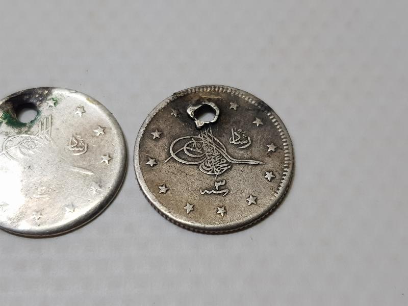 OSMANLI GÜMÜŞ 2 KURUŞ LOTU - SULTAN MEHMET REŞAD DÖNEMİ