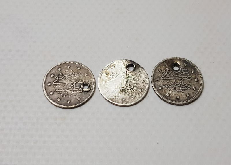 OSMANLI GÜMÜŞ 2 KURUŞ LOTU - SULTAN MEHMET REŞAD DÖNEMİ