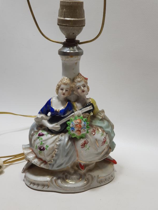 ANTİKA ROCOCO PORSELEN ABAJUR